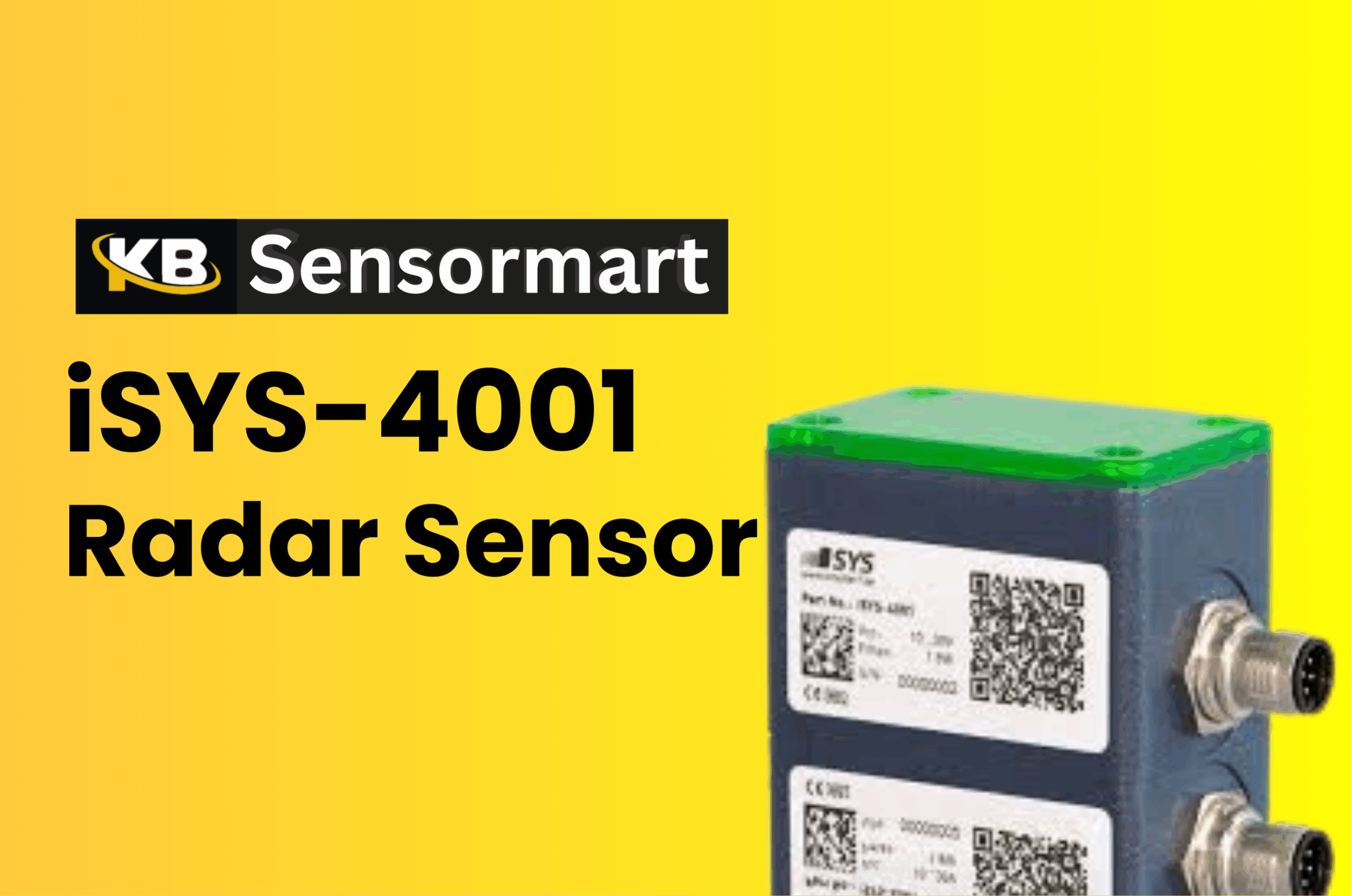 iSYS-4001 (RS232) Radar Sensor – Intelligent 24 GHz Motion & Speed Detection