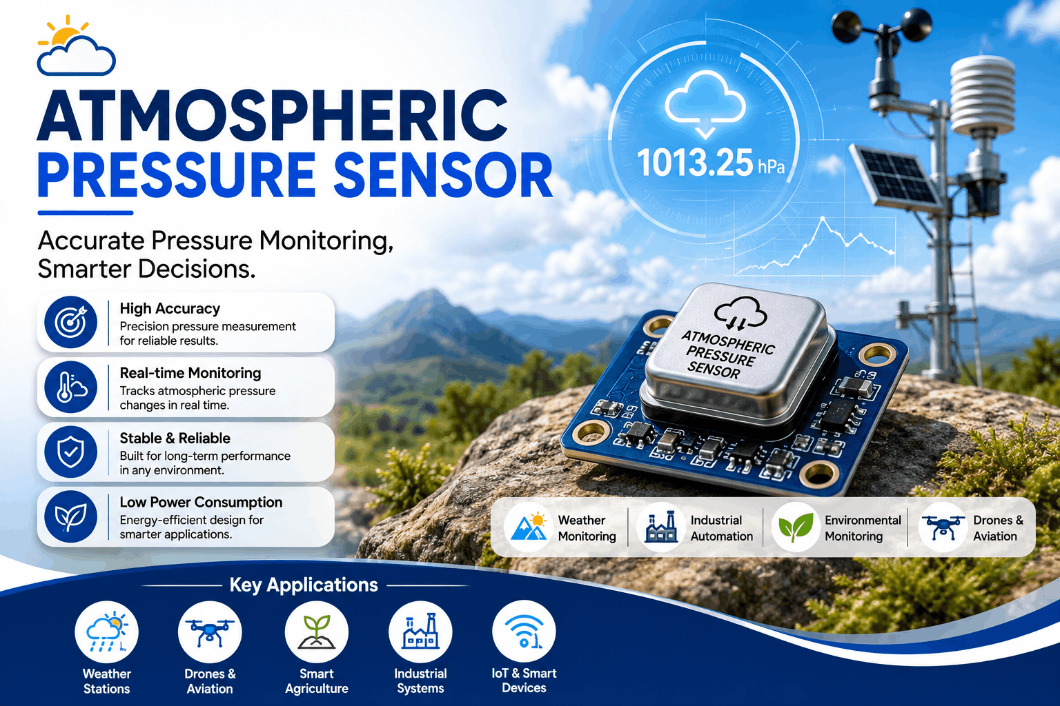 Atmospheric Pressure Sensor: How It Works, Benefits, Applications & Buying Guide
