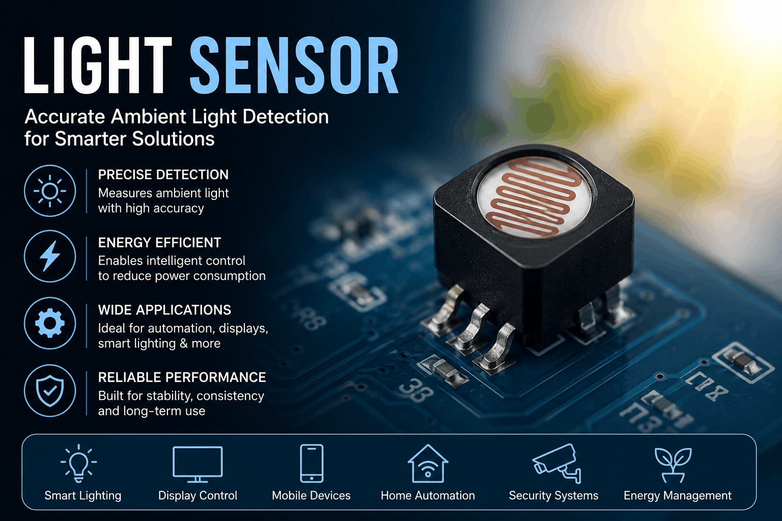 Light Sensor: Complete Guide to Types, Working, Applications, and Benefits