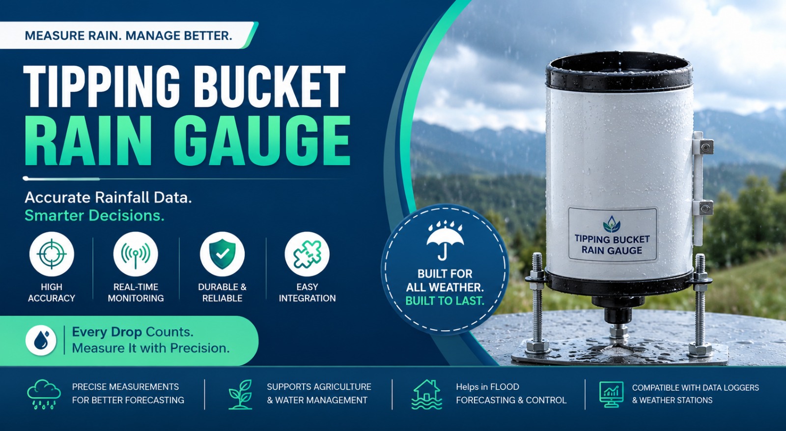 Tipping Bucket Rain Gauge: A Smart Solution for Accurate Rainfall Measurement 
