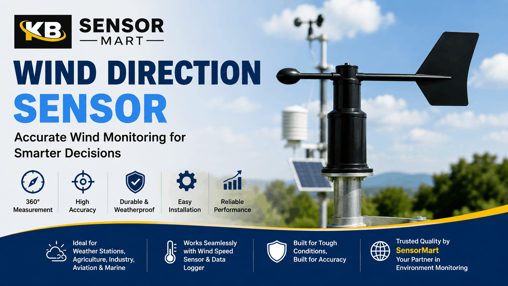 Wind Direction Sensor | Accurate Weather Monitoring | SensorMart